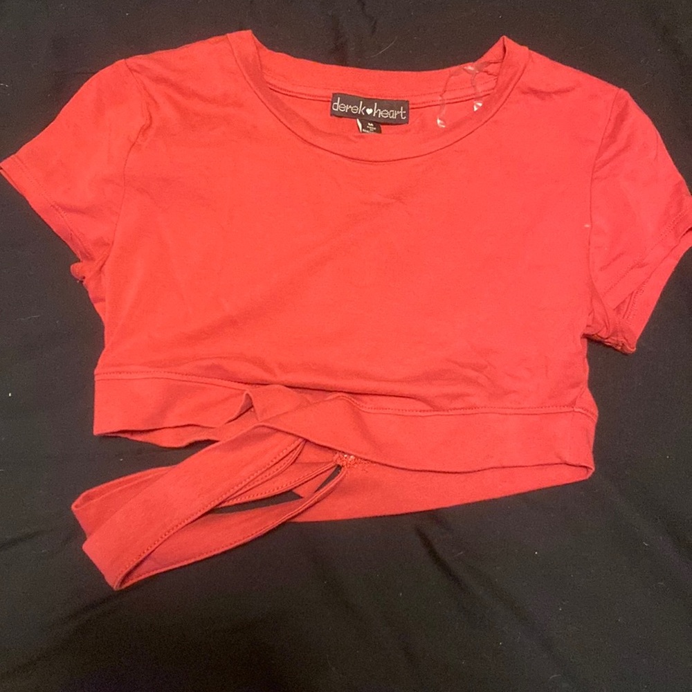 Red crop top